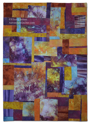 As I Watch in Wonder, an art quilt by Ellen Lindner.  AdventureQuilter.com