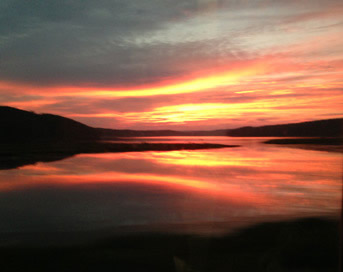 Image - sunset from train