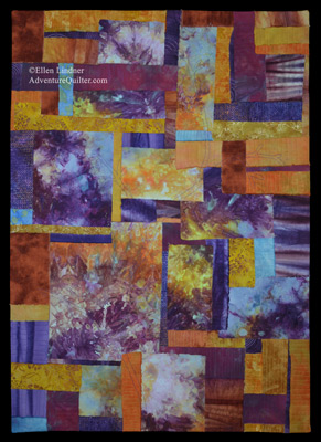 As I Watch in Wonder, an art quilt by Ellen Lindner.  AdventureQuilter.com