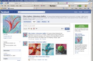 Screen shot FB fan page