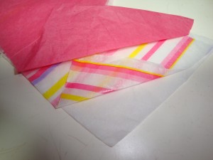 tissue paper layered