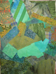 Work in progress on a small floral quilt.  Ellen Lindner, www.AdventureQuilter.com