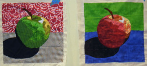 Student results in Double Reverse Applique class taught by Ellen Lindner.  AdventureQuilter.com/blog