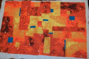 Student results from Instant Art Quilt class taught by Ellen Lindner.  AdventureQuilter.com/blog