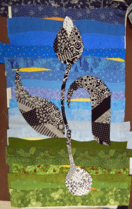 Carol's quilt, made in a class taught by Ellen Lindner. AdventureQuilter.com/blog