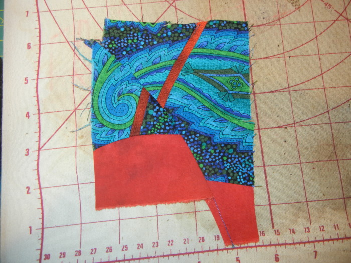 Improvisational piecing with Ellen Lindner. AdventureQuilter.com