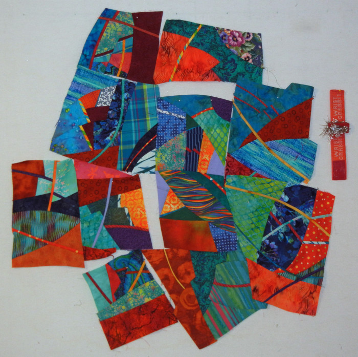 Improvisational piecing with Ellen Lindner. AdventureQuilter.com