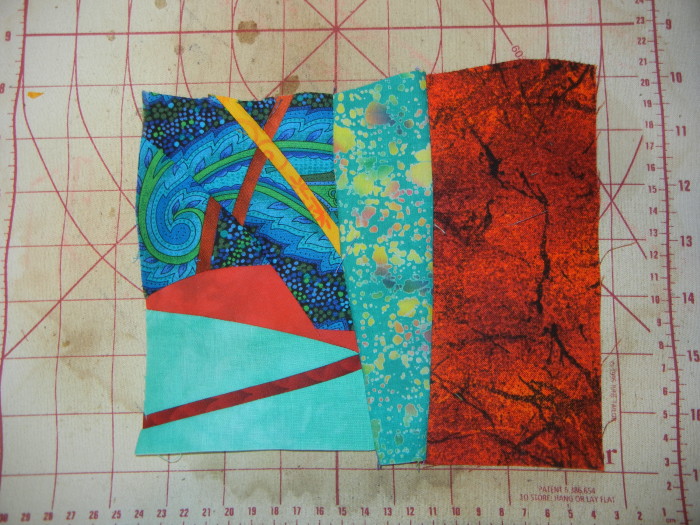 Improvisational piecing with Ellen Lindner. AdventureQuilter.com