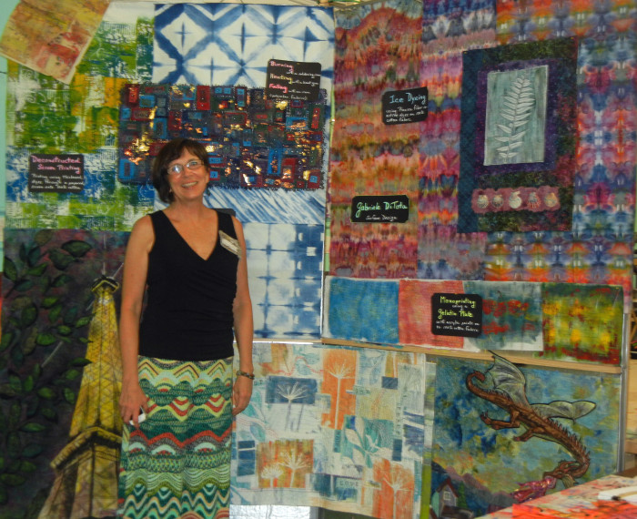 Art Quilts Revealed, an art quilt event presented by Dirty Dozen Fiber Artists. Ellen Lindner, AdventureQuilter.com/blog