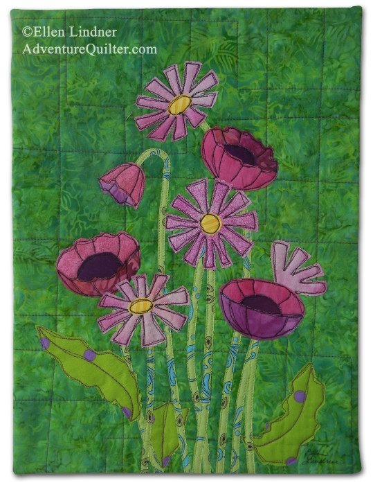 Floral Improv, with Ellen Lindner.  AdventureQuilter.com