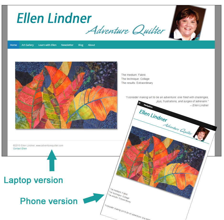 Ellen Lindner. AdventureQuilter.com/blog