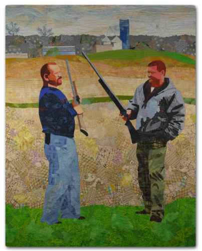 Shootin' the Breeze, an art quilt by Ellen Lindner. AdventureQuilter.com