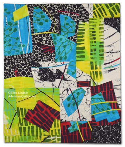 A Little Bit Tart, an art quilt by Ellen Lindner, AdventureQuilter.com