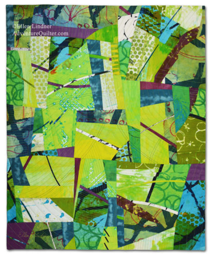 On the Road to Home, an art quilt by Ellen Lindner. Adventurequilter.com