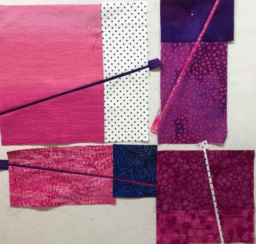 Can commercial fabrics be used for a "Slice and Dice" quilt? Ellen Lindner, AdventureQuilter.com/blog