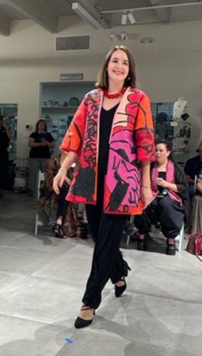 Elegant Threads Fashion Show. Ellen Lindner, AdventureQuilter.com/blog