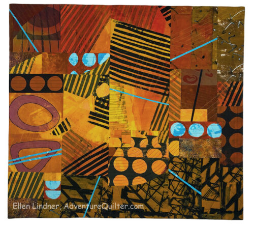 An Honest Endeavor, an art quilt by Ellen Lindner. AdventureQuilter.com