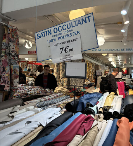 Paris Fabric District 2025. Ellen Lindner, AdventureQuilter.com/blog