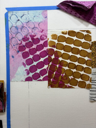Bubble Rap #1 in-progress. Ellen Lindner, AdventureQuilter.com/blog