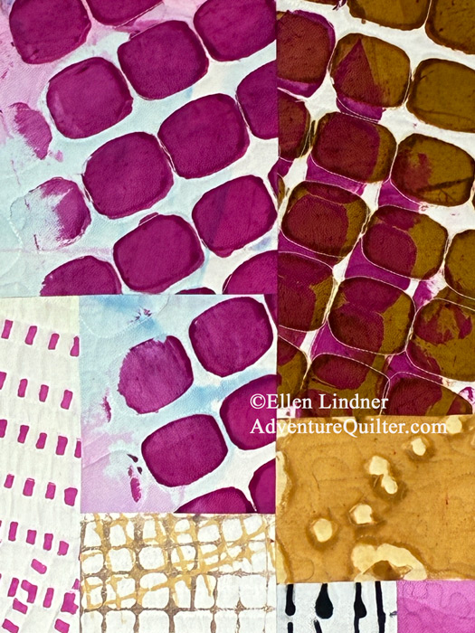 Bubble Rap 1 - detail. Ellen Lindner, AdventureQuilter.com