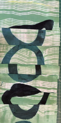 Reworking a featured fabric. AdventureQuilter.com/blog. By Ellen LIndner