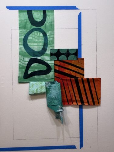 Orange and Green Detours. Ellen Lindner, AdventureQuilter.com/blog