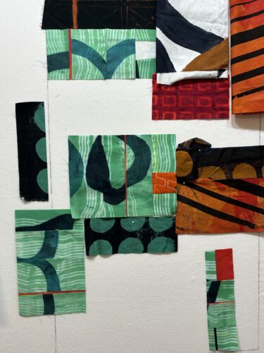 Orange and Green Detours. Ellen Lindner, AdventureQuilter.com/blog