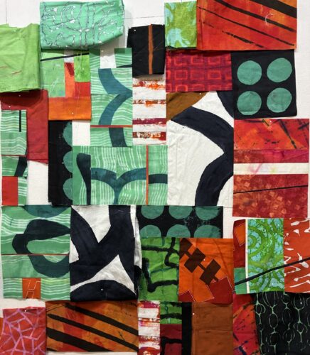 Orange and Green Detours. Ellen Lindner, AdventureQuilter.com/blog