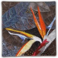 Bird of Paradise, an art quilt by Ellen Lindner. AdventureQuilter.com