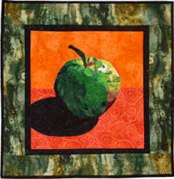 Made using Ellen Lindner's Double Reverse Applique technique. AdventureQuilter.com