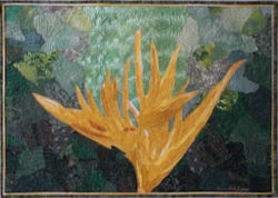 Made using Ellen Lindner's Double Reverse Applique technique. AdventureQuilter.com