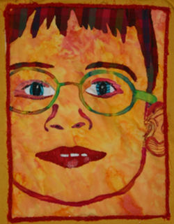 Made using Ellen Lindner's Double Reverse Applique technique. AdventureQuilter.com