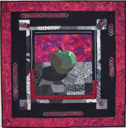 Made using Ellen Lindner's Double Reverse Applique technique. AdventureQuilter.com