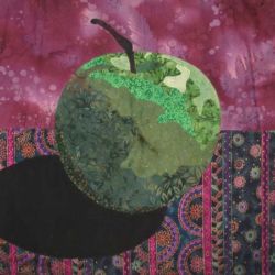 Made using Ellen Lindner's Double Reverse Applique technique. AdventureQuilter.com