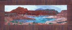 Made using Ellen Lindner's Double Reverse Applique technique. AdventureQuilter.com