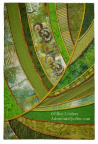Florida Native #2, an art quilt by Ellen Lindner. AdventureQuilter.com
