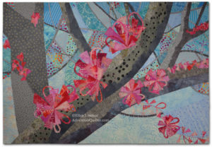 Spring Forth, an art quilt by Ellen Lindner. AdventureQuilter.com/blog