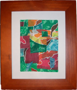 Apple Slices, a sample for Ellen Lindner's Instant Art Quilt class. AdventureQuilter.com