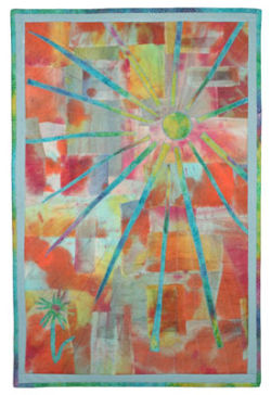 Diane Petersmarck'sresults from Ellen Lindner's Instant Art Quilt class. AdventureQuilter.com
