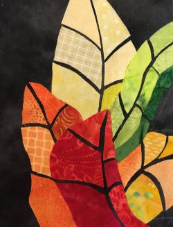 "Love It and Leaf It" student work. Ellen Lindner, AdventureQuilter.com/blog