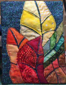 "Love It and Leaf It" student work. Ellen Lindner, AdventureQuilter.com/blog
