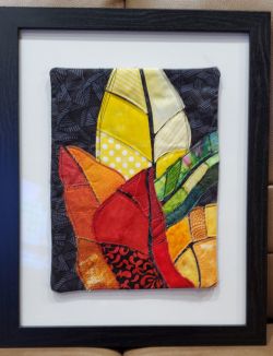 "Love It and Leaf It" student work. Ellen Lindner, AdventureQuilter.com/blog