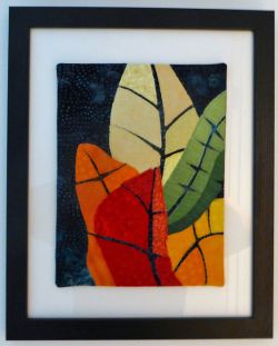 "Love It and Leaf It" student work. Ellen Lindner, AdventureQuilter.com/blog