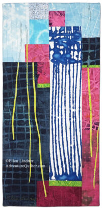 Ripples and Runs Ripples and Runs, an art quilt by Ellen Lindner. AdventureQuilter.com