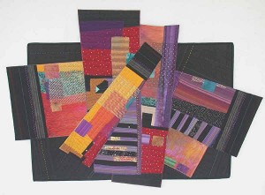 Urban Sprawl, an art quilt by Ellen Lindner. AdventureQuilter.com