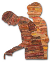 Caring, an art quilt by Ellen Lindner. AdventureQuilter.com