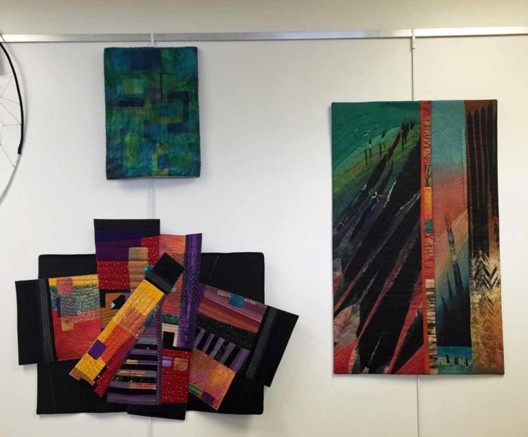 Fiber art exhibit in Melbourne, FL. Ellen Lindner, AdventureQuilter.com/blog