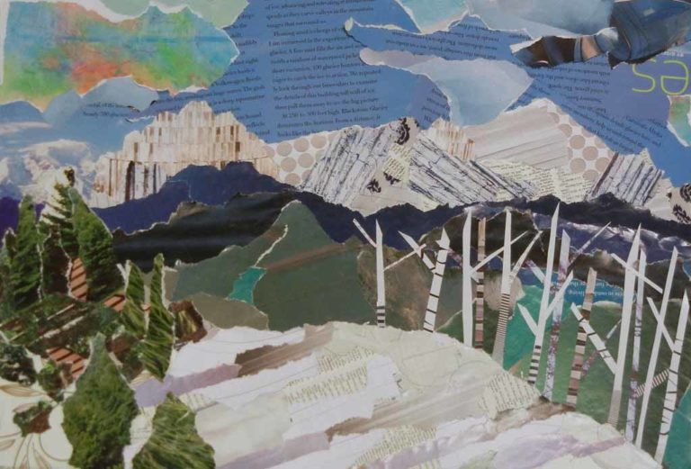 Loosen Up with Torn Paper Collage. Ellen Lindner, AdventureQuilter.com