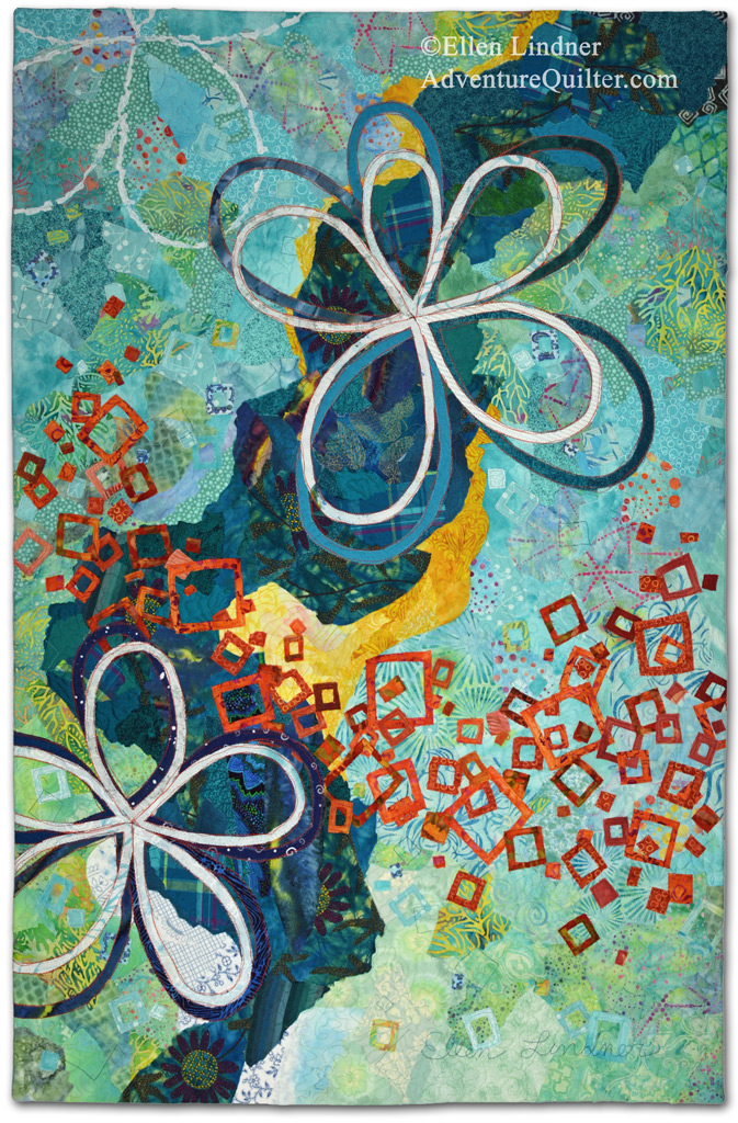 Daydream, an art quilt by Ellen Lindner. AdventureQuilter.com