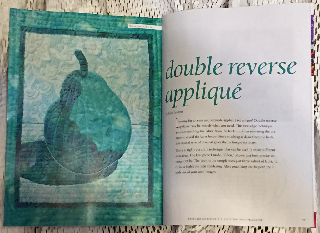 Double Reverse Applique article by Ellen Lindner. AdventureQuilter.com/blog